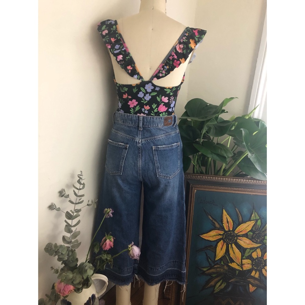 High Waisted Zara Basic-Z1975-Denim crop  jeans - Picture 6 of 8